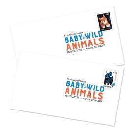 Baby Wild Animals Digital Color Postmark