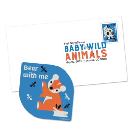 Baby Wild Animals Vinyl Sticker, Bear with Me