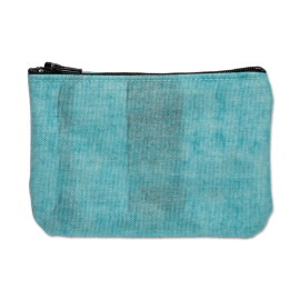 Upcycled Mailbag Coin Pouch, Sea Green 